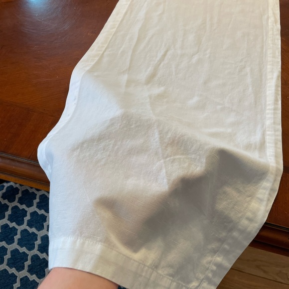 Solino Home Cotton Linen Table Runner – 14 x 108 Inch, White Table Runner - Picture 6 of 14